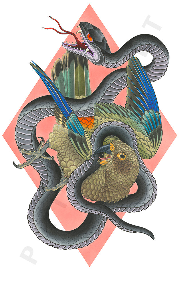 Year of the Snake Exhibition - Collab Currar Whitham-Field and Dean Sacred - Snake Kea