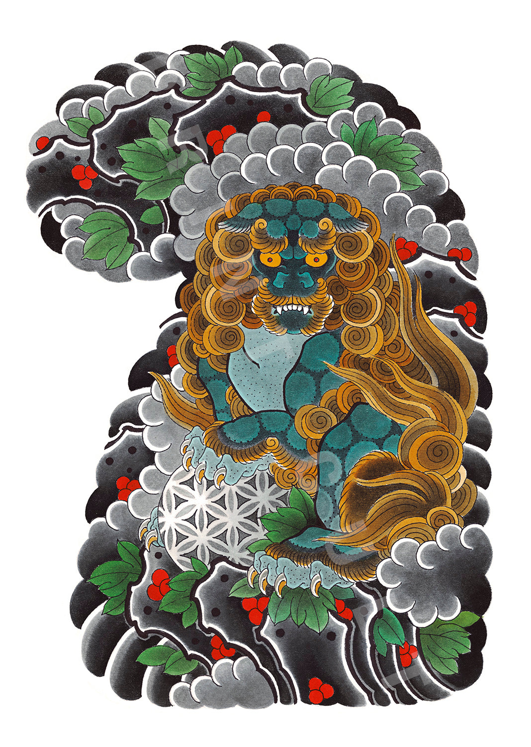 Half Sleeve - Foo Dog
