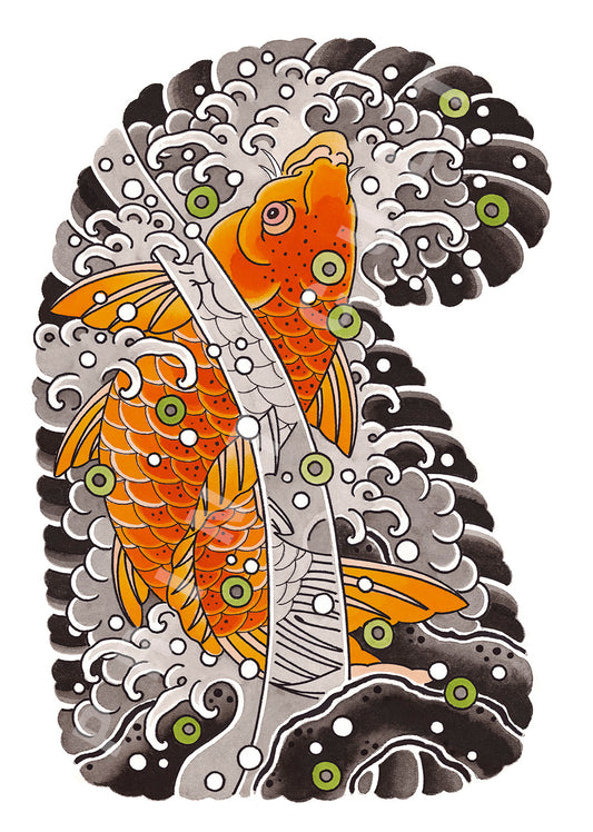 Half Sleeve - Orange Koi
