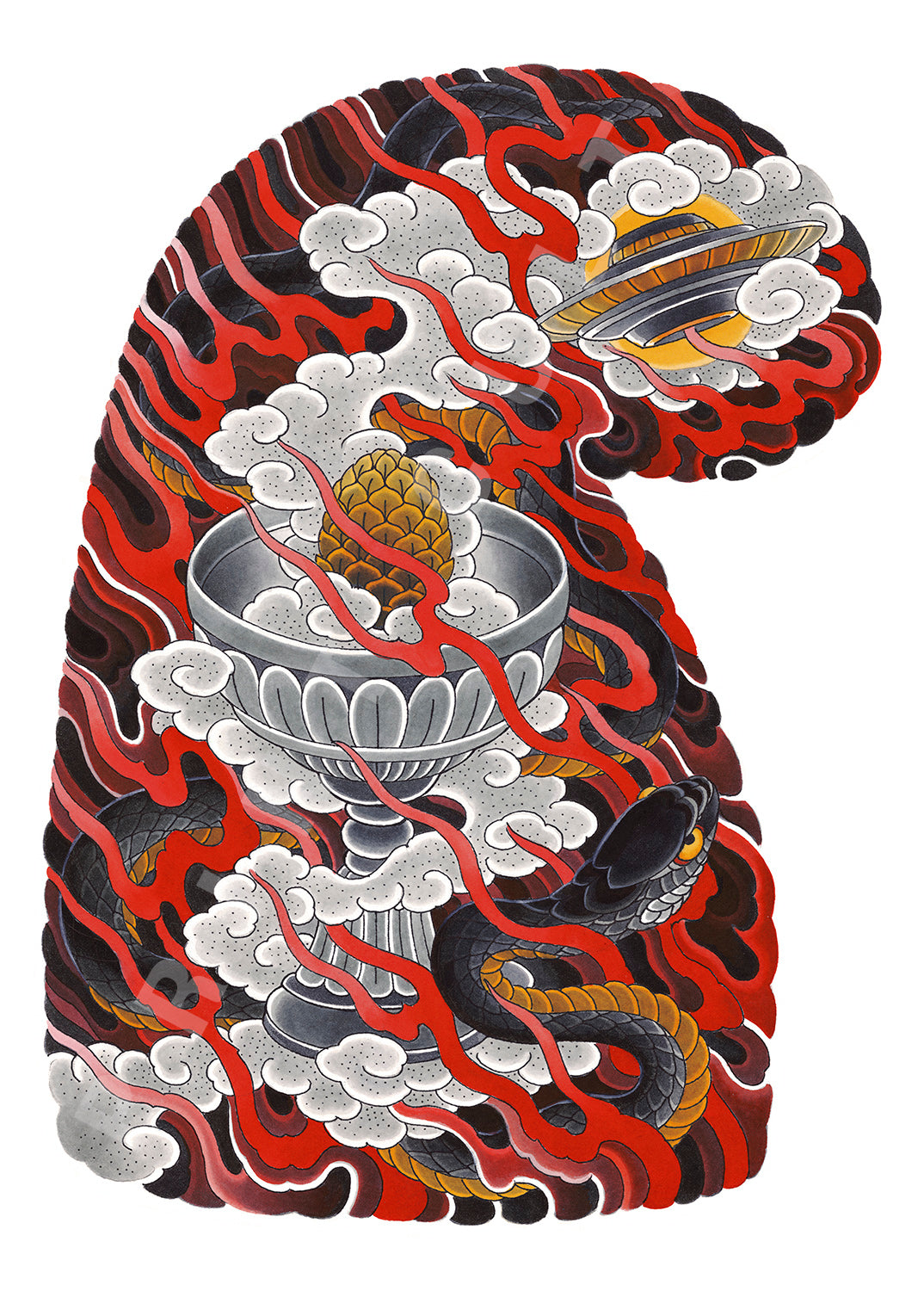 Half Sleeve - Snake UFO