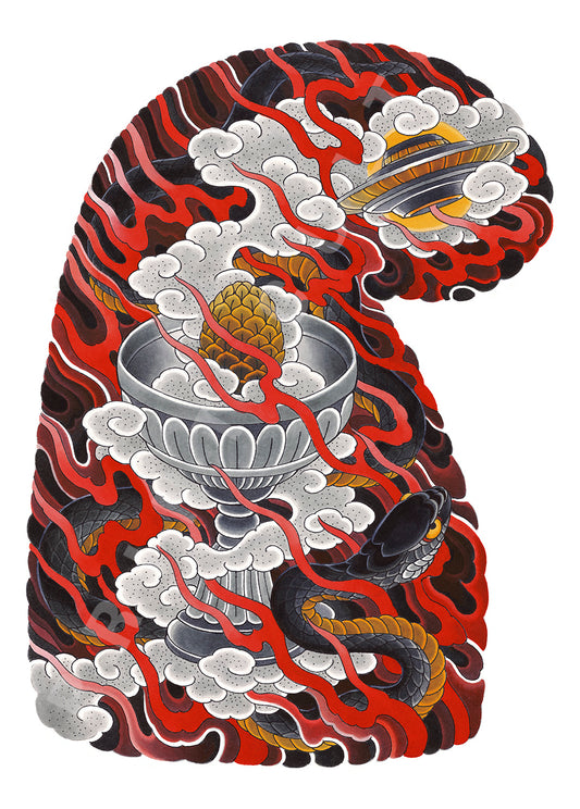 Half Sleeve - Snake UFO
