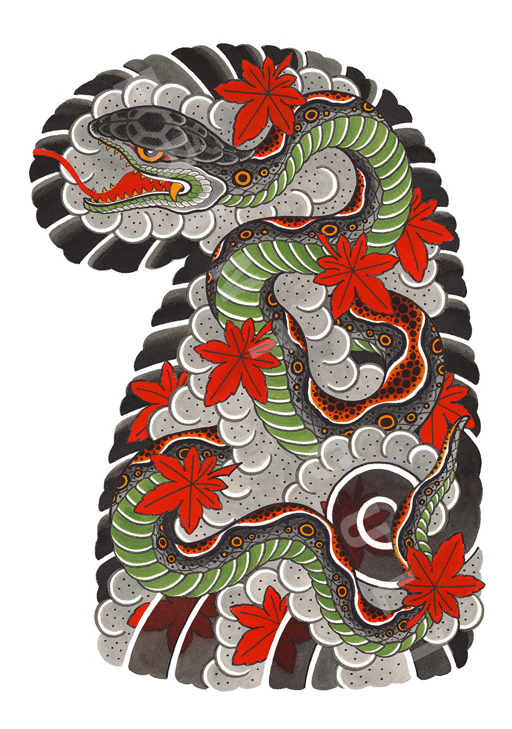 Half Sleeve - Snake Maple