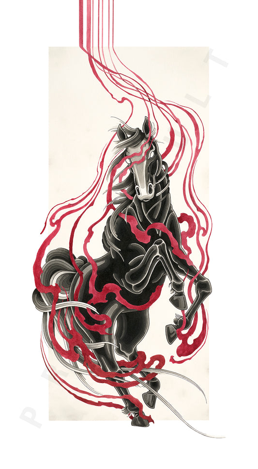 Horse in Flames